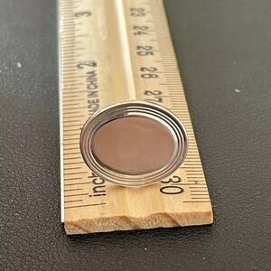 SINGLE Tiffany & Co. Cufflink 925 Sterling Silver Engine Turned Oval (C117)